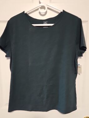 George Short Sleeve Crewneck Top - Teal Green